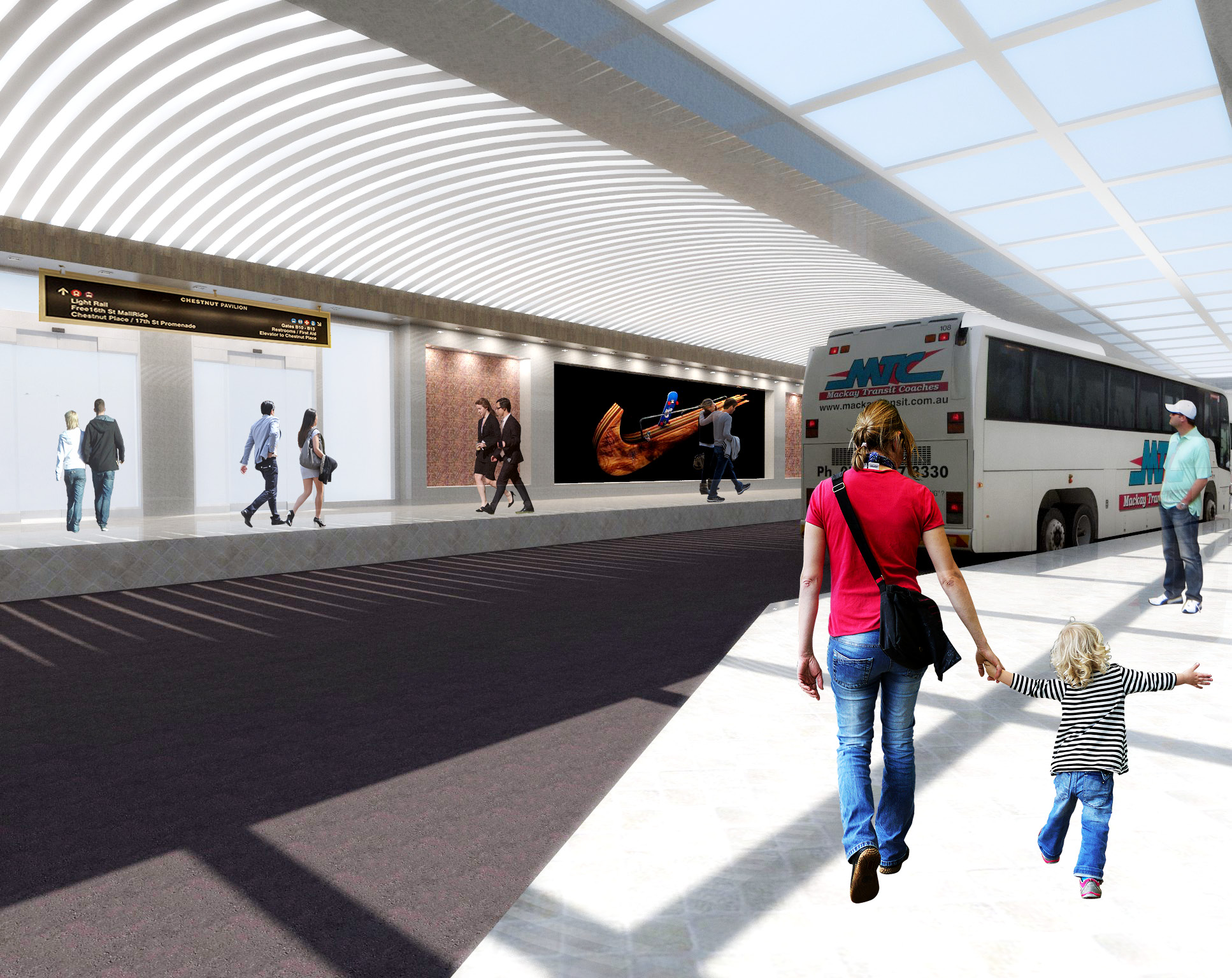 Bus Platform at Kitchener's Intermodal Transit Hub